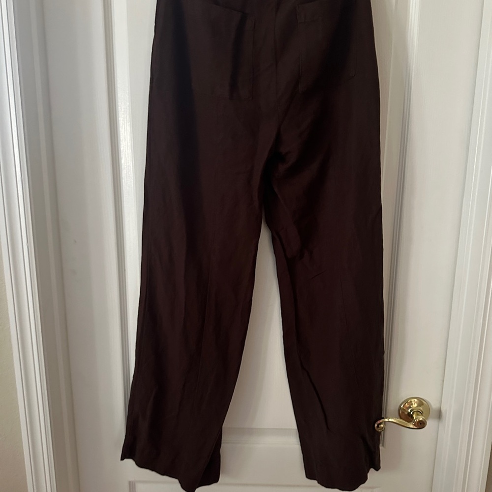 LOFT Brown Linen Pants size 2